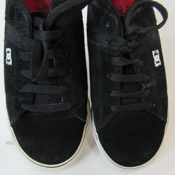 DC Low Suede Skateboarding Sneakers Sport Shoe Black /white - Picture 4 of 10